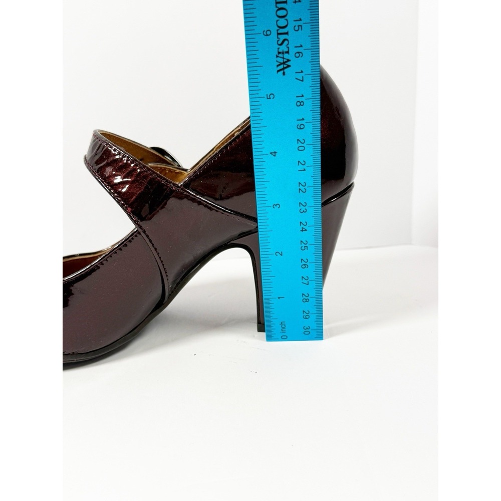 Sofft Miranda Mary Jane Pump Block Heel Patent Leather Y2K Burgandy Retro Sz 7 - Picture 11 of 16